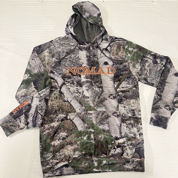 Nomad Men's Sz M Camo Hoodie Hunting Fleece Lined Camouflage Pullover - Picture 1 of 10